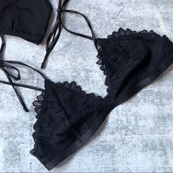 NEW Free People Black Bralette Bundle XS/S 0159 - Picture 2 of 7